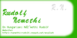 rudolf nemethi business card